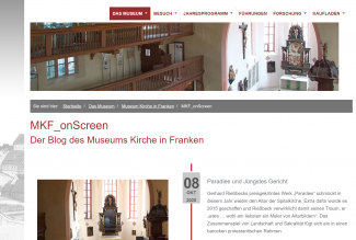 Museum Kirche in Franken Blog Screenshot Nov 2020