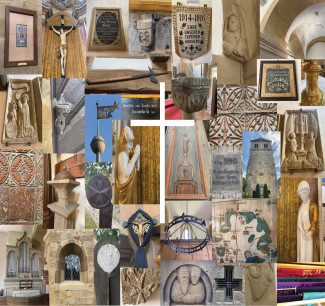 Collage mit Bilder von Kirche Reichardsroth