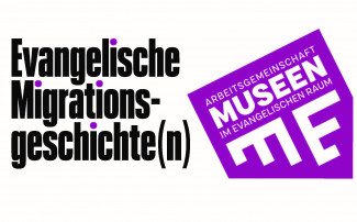 Logo mit Schriftzug Evangelische Migrationsgeschichten