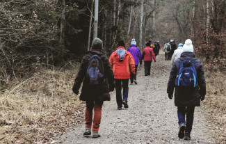 Pilgern im Winter im Advent