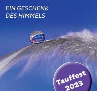 Logo Tauffest mit Feder und Wasserperle