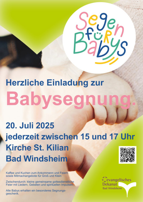 Plakat mit Babyhand
