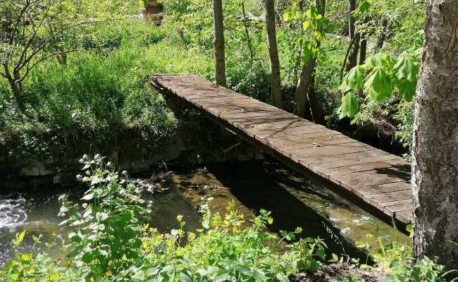 Spiritualität Pilgern Brücke über Tauber