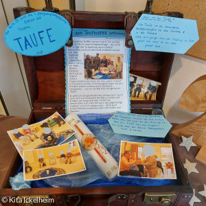 Taufkoffer mit Taufkerze