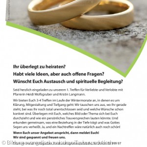 Plakat Trauung Erstes Treffen Nov 2020 im Wildbad Rothenburg